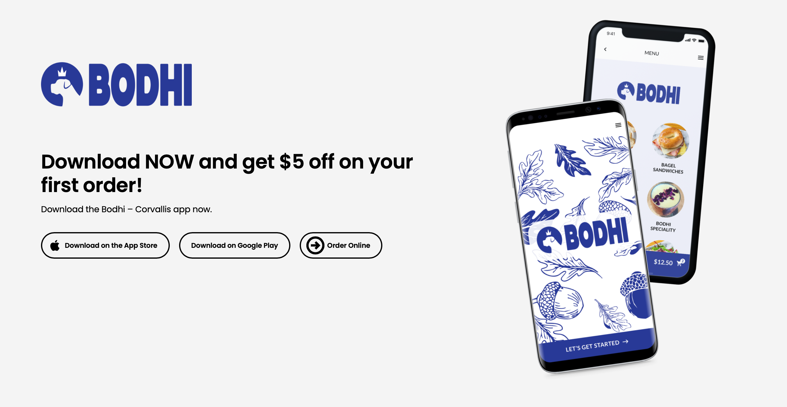Download the Bodhi app now and get $5 off your first order — available on App Store and Google Play